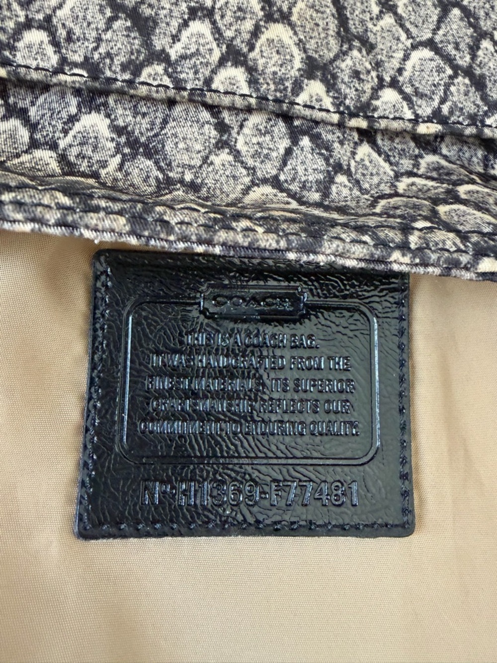 Coach Snake-Print Nylon Crossbody Bag - Picture 12 of 15